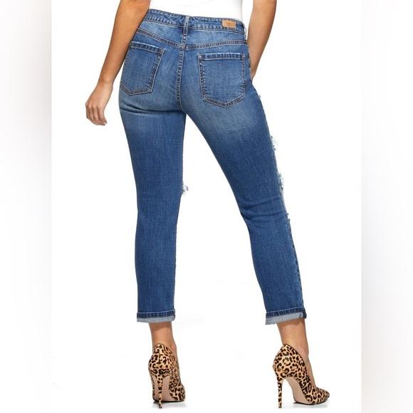 Sofia by Sofia Vergara Distressed Ankle Jeans - Blue - Picture 4 of 13